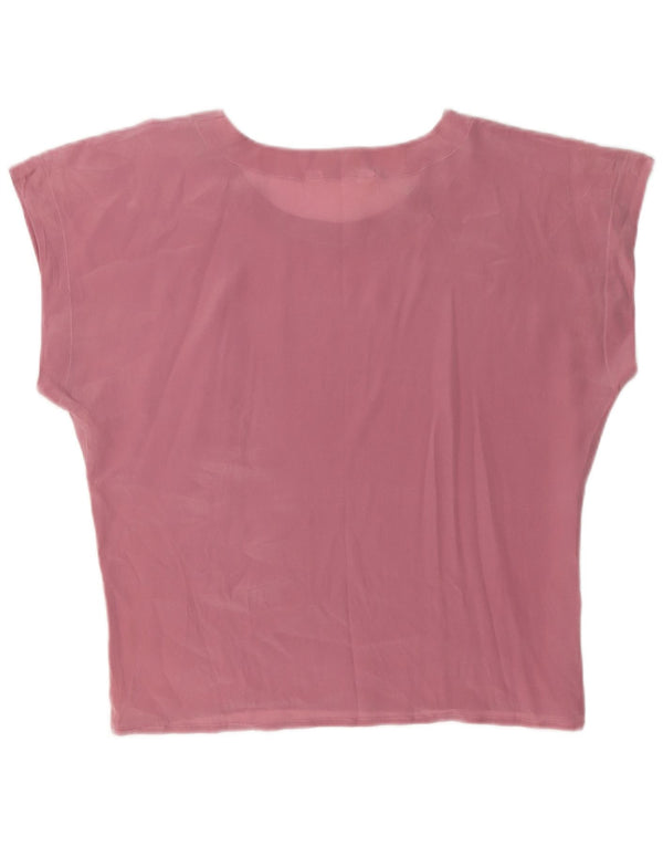 Vintage mujer blusa Top Reino Unido 16 rosa grande