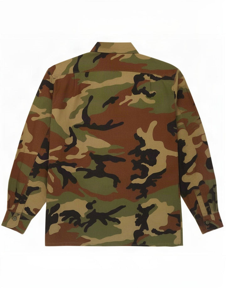 Camisa militar para hombre Big Hunter Algodón de camuflaje multicolor mediano