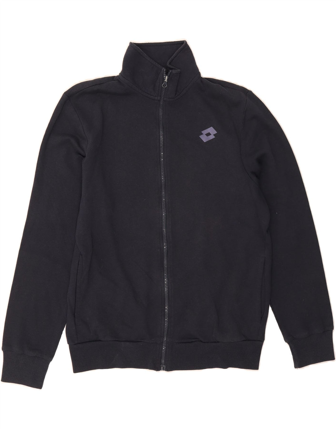 LOTTO Mens Tracksuit Top Jacket Small Navy Blue Cotton Vintage Lotto and Second-Hand Lotto from Messina Hembry 