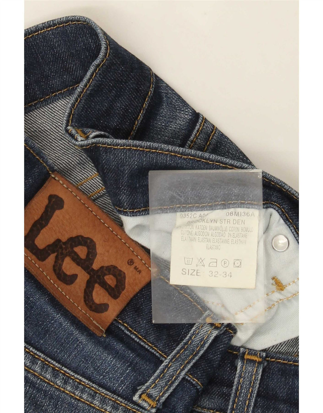 Lee Vaqueros Rectos Brooklyn Para Hombre W32 L30 Algodón Azul
