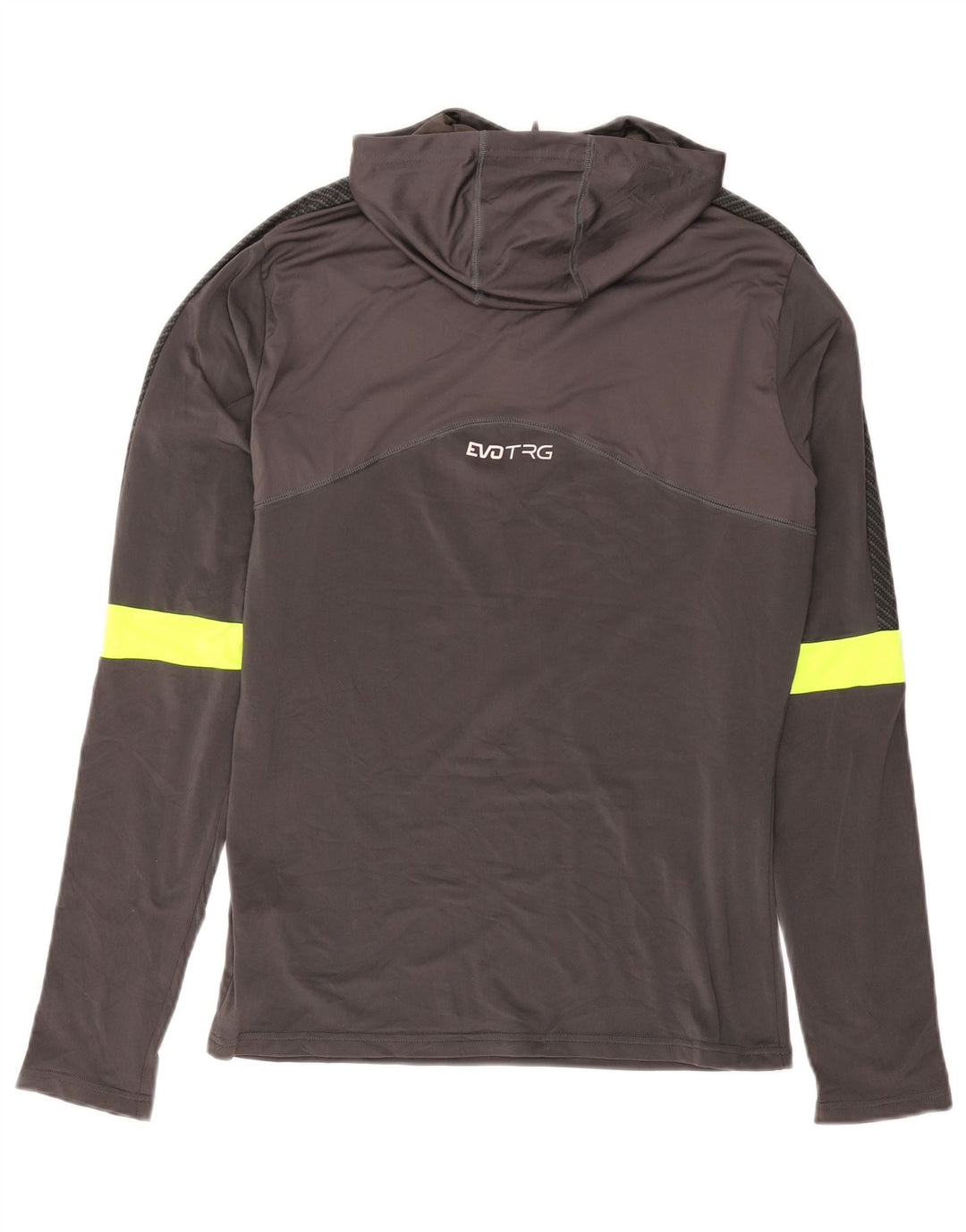 PUMA Top de chándal con capucha y cremallera en el cuello para hombre, color gris medio