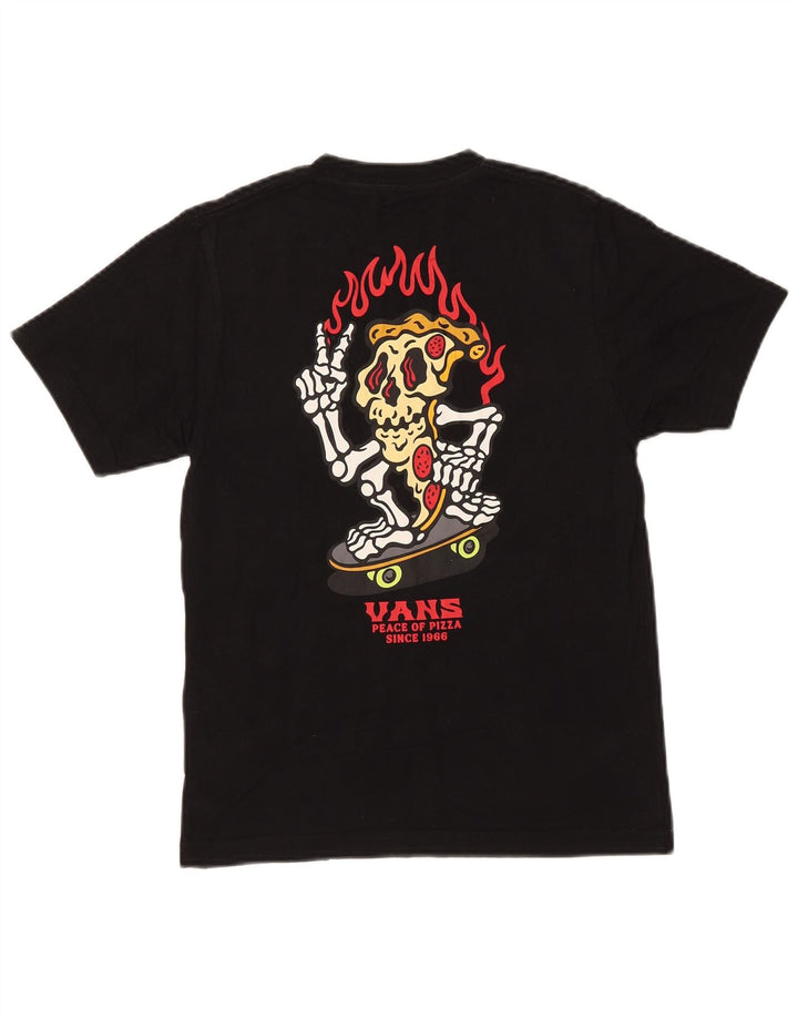 VANS Camiseta gráfica de ajuste clásico para niños 10-11 años Mediana Algodón negro