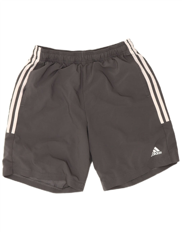Pantalón Corto Deportivo Adidas Hombre Gris Medio Poliéster