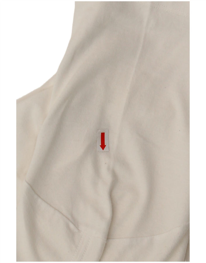 NIKE Camiseta de corte atlético para hombre, talla pequeña, algodón blanco