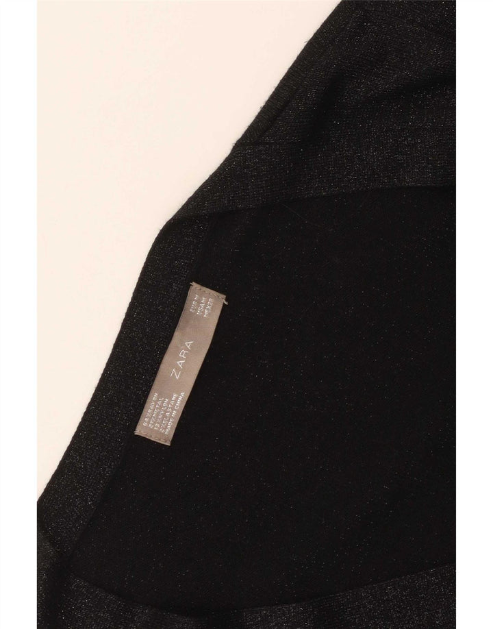Zara Mujer Cárdigan Suéter UK 12 Rayón Gris Medio