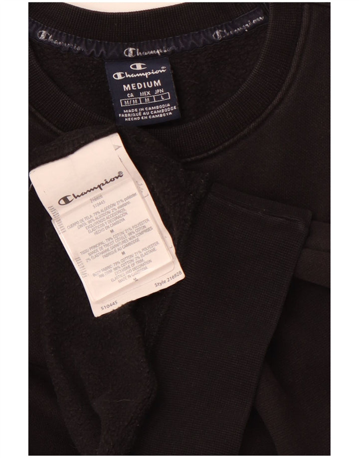 CHAMPION Sudadera con gráfico para hombre Jumper Medium Black Cotton