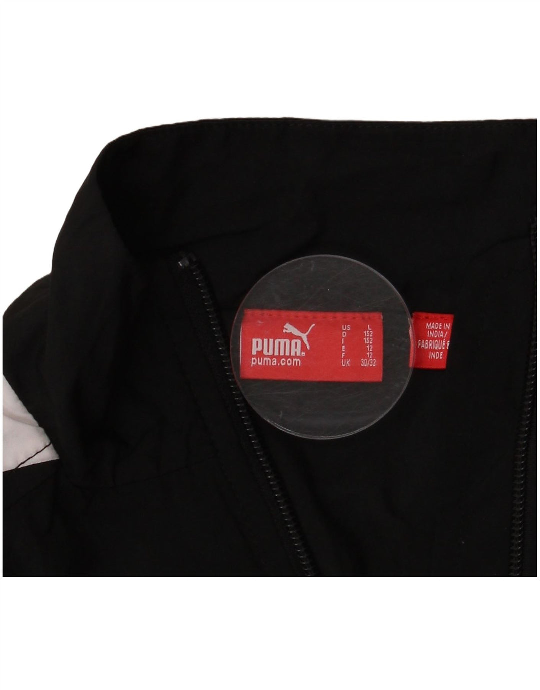 PUMA Chaqueta de chándal con gráfico para niños 11-12 años, color negro