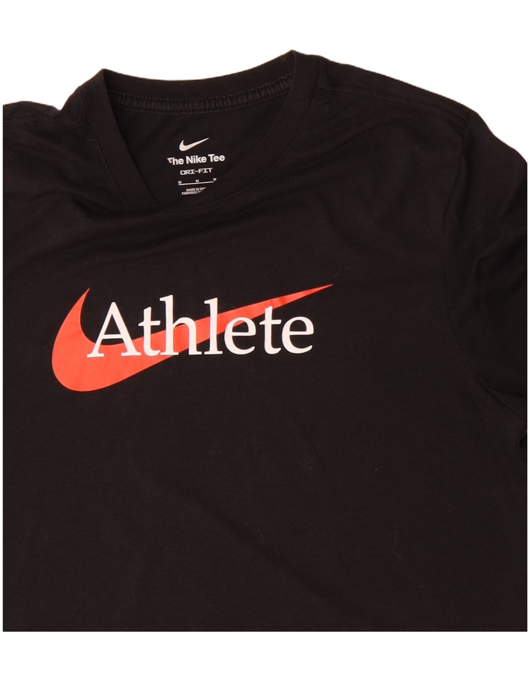 Nike Dri Fit Graphic Camiseta para hombre, talla mediana, algodón negro