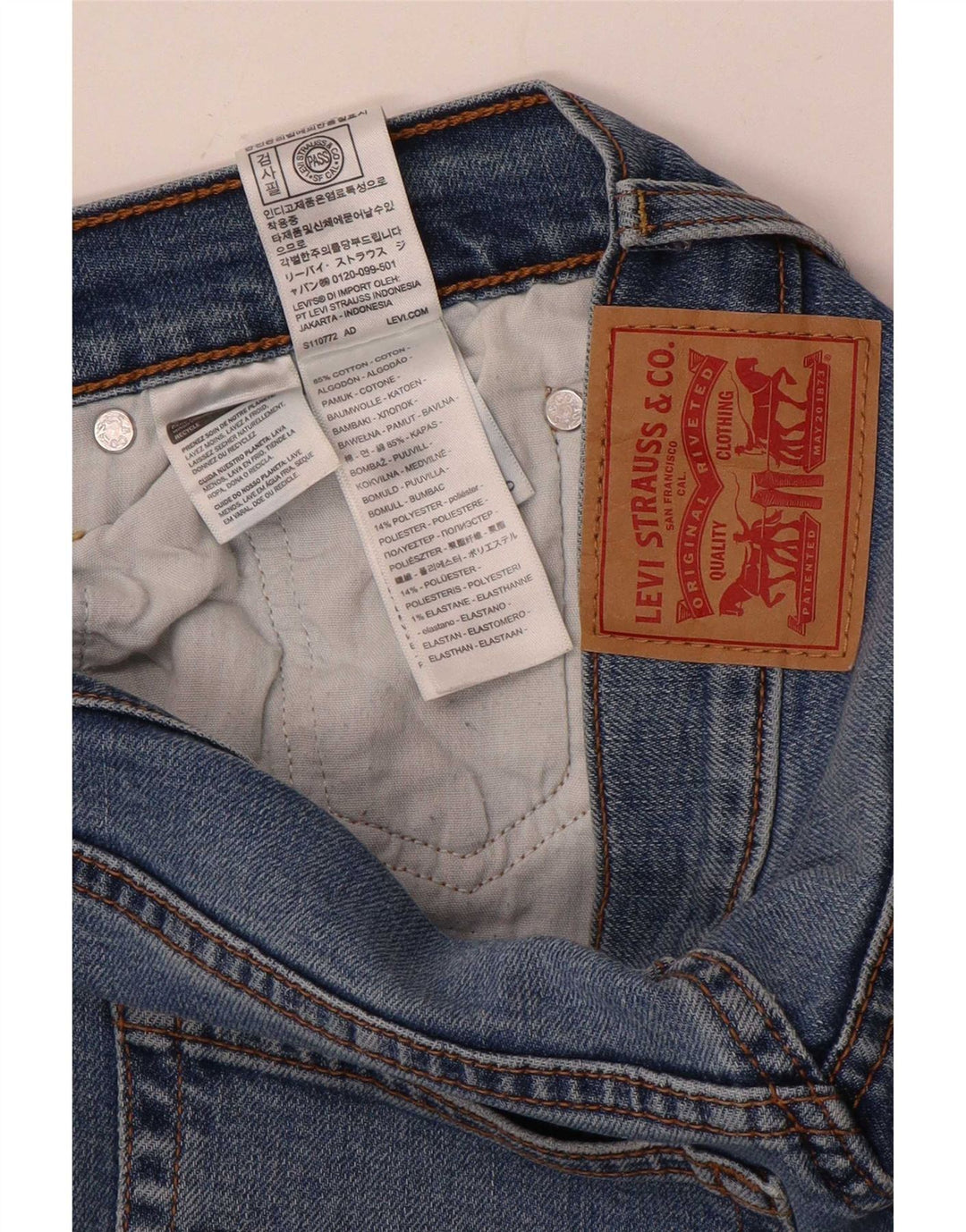 Levi's Vaqueros Rectos Para Hombre W28 L29 Algodón Azul