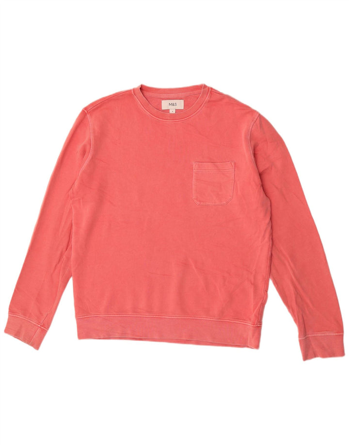 Marks & Spencer - Sudadera para hombre, color rosa medio, algodón