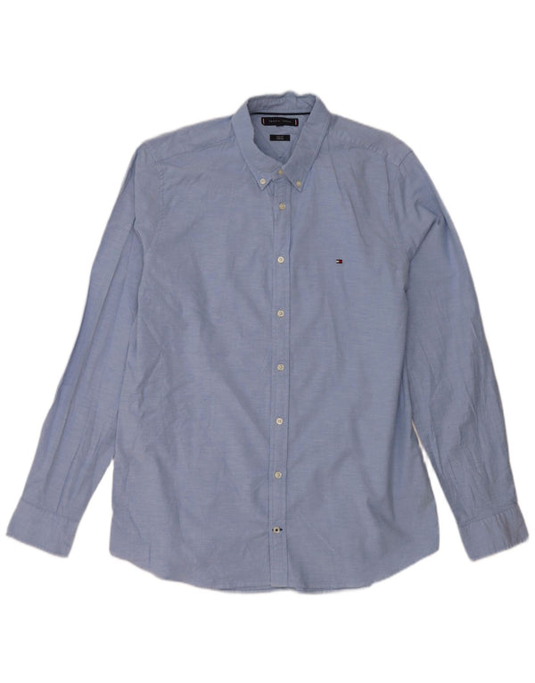 Camisa Tommy Hilfiger Hombre Slim Fit XL Algodón Azul