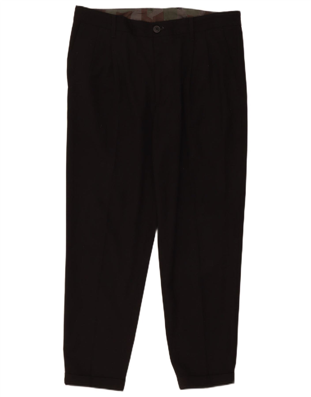 Armani Exchange Pantalón chino con pinzas para hombre W34 L28 Poliéster negro