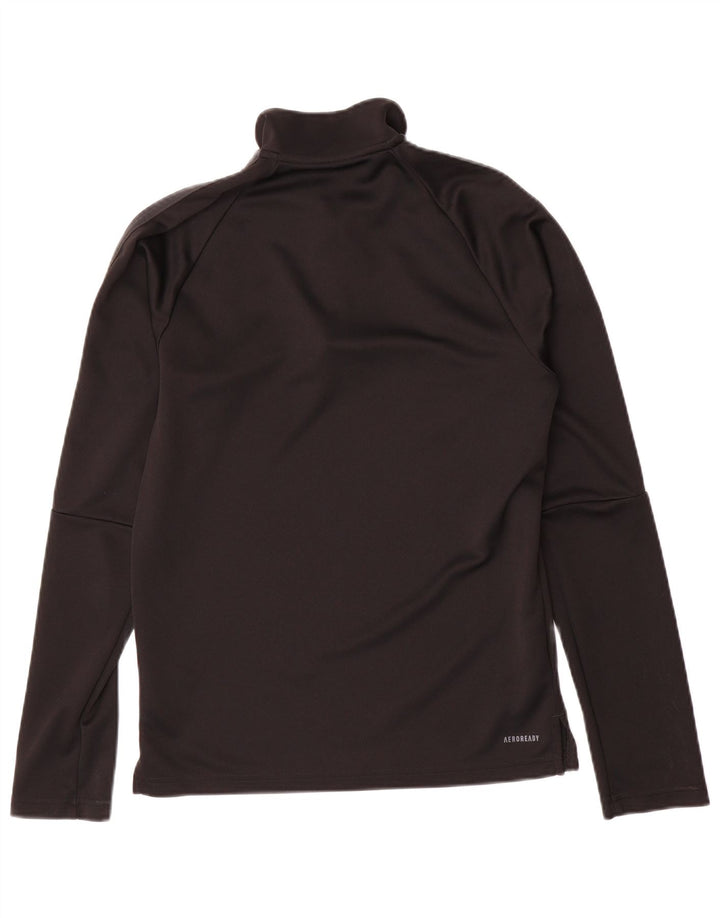 ADIDAS Hombre Aeroready Zip Neck Jersey Chándal Top Pequeño Negro