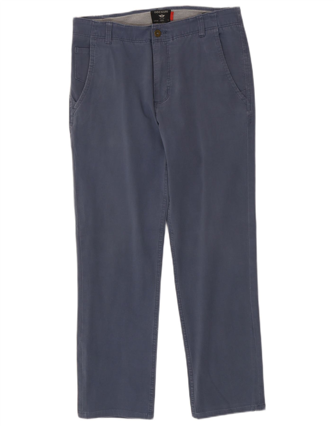 DOCKERS Pantalón chino recto para hombre W31 L28 Algodón azul