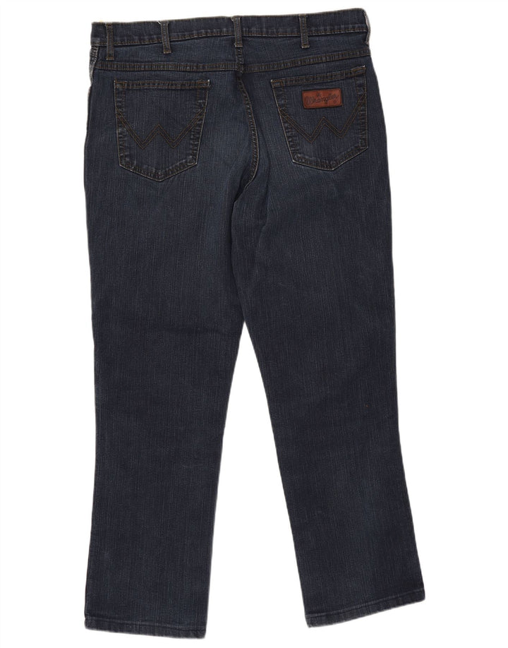 WRANGLER Vaqueros rectos elásticos Texas para hombre W38 L30 Algodón azul marino