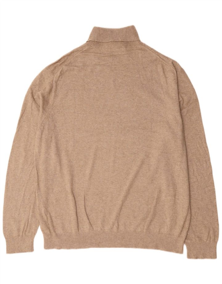 Marks & Spencer Jersey con cuello vuelto para hombre XL Viscosa beige