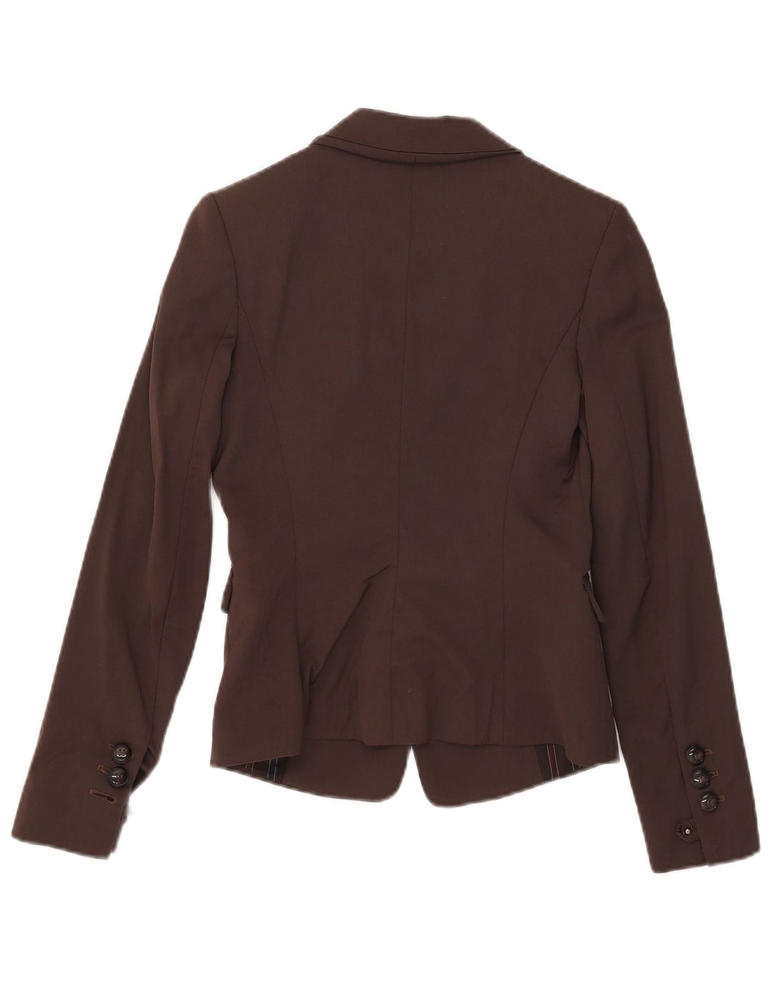 Pinko Chaqueta tipo blazer con 1 botón para mujer UK 8 Small Lana marrón