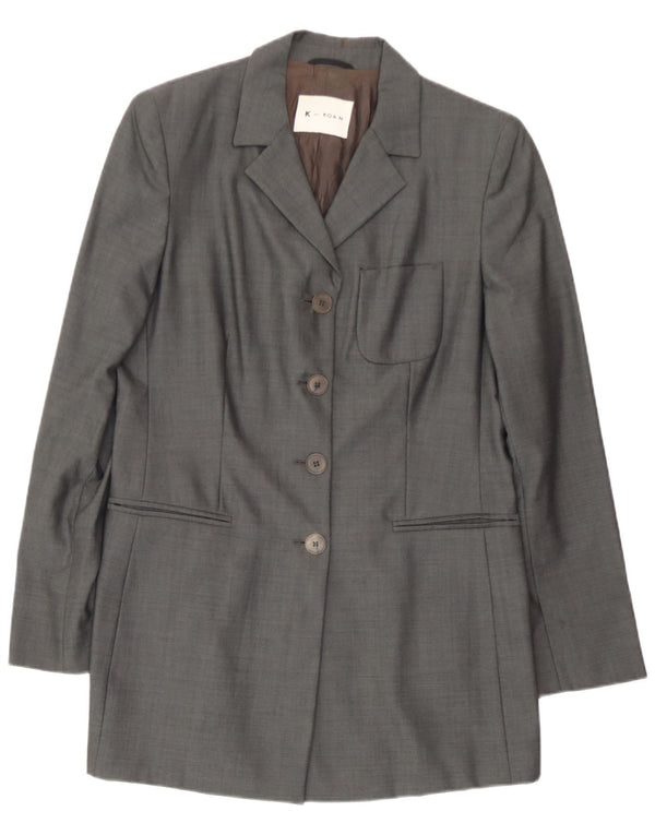 Chaqueta Koan Mujer 4 Botones IT 44 Lana Virgen Gris Medio