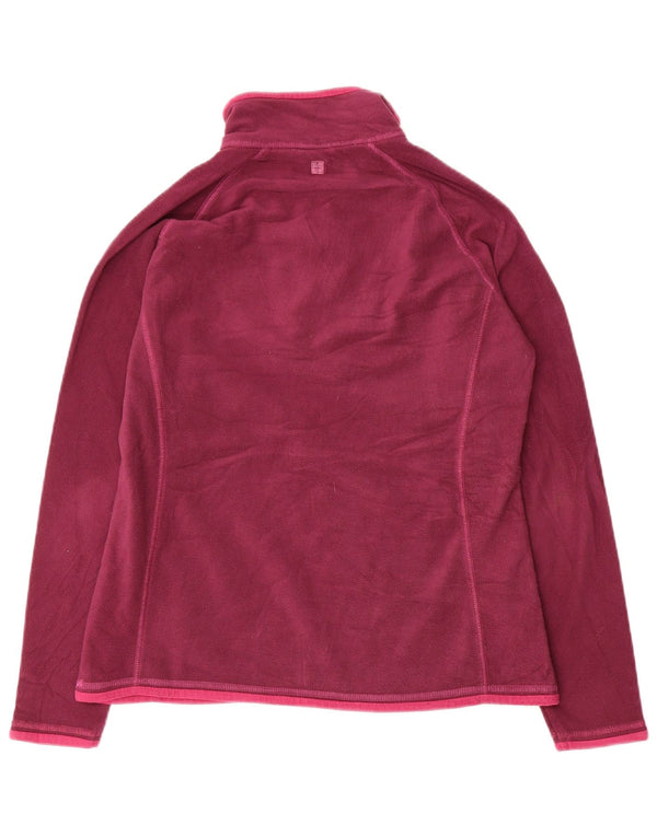 Mountain Warehouse Jersey de forro polar con cuello y cremallera para mujer, talla M, color morado