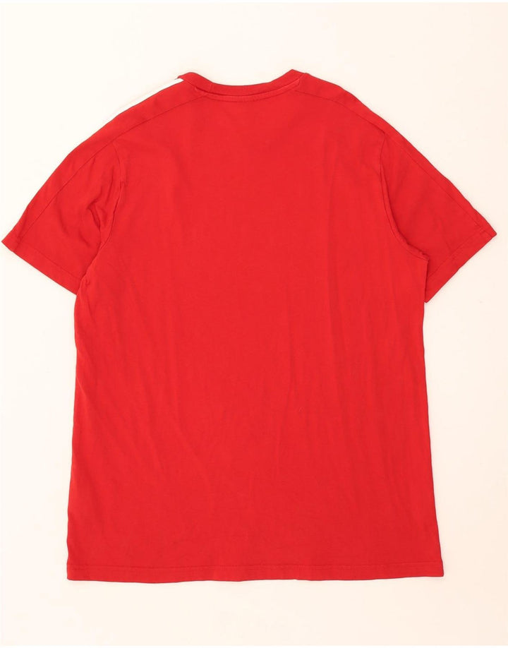ADIDAS Camiseta Hombre Top Grande Algodón Rojo