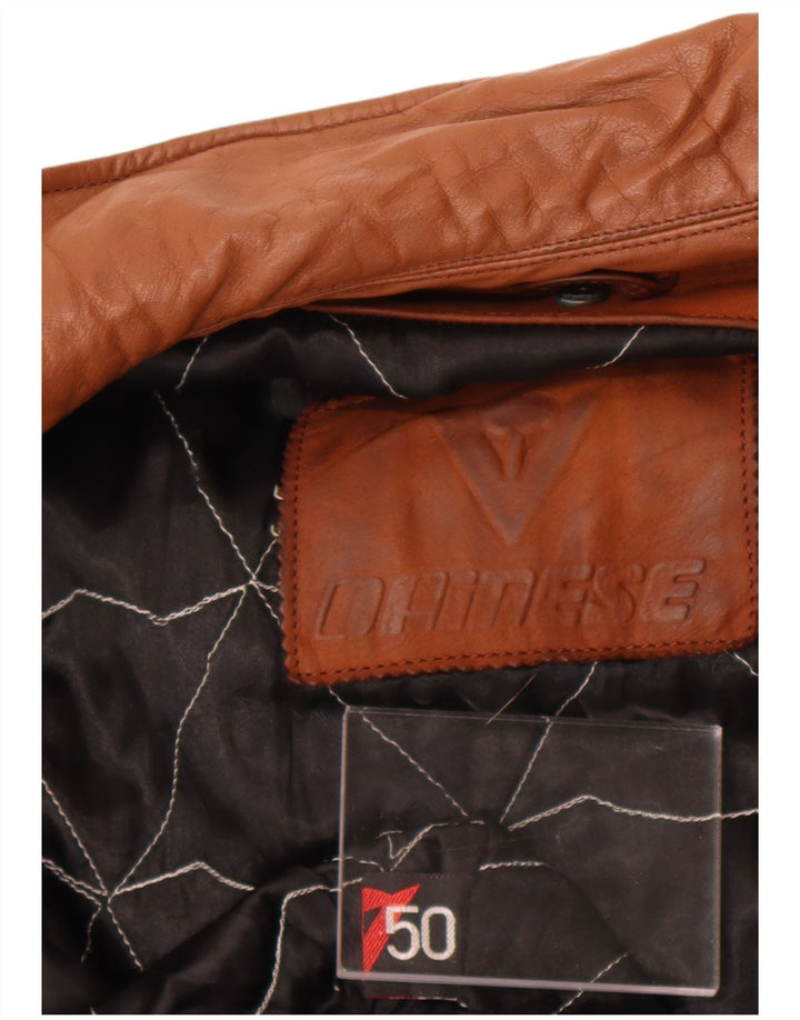 Chaqueta De Cuero Dainese Hombre Holgada IT 50 Cuero Marrón Medio