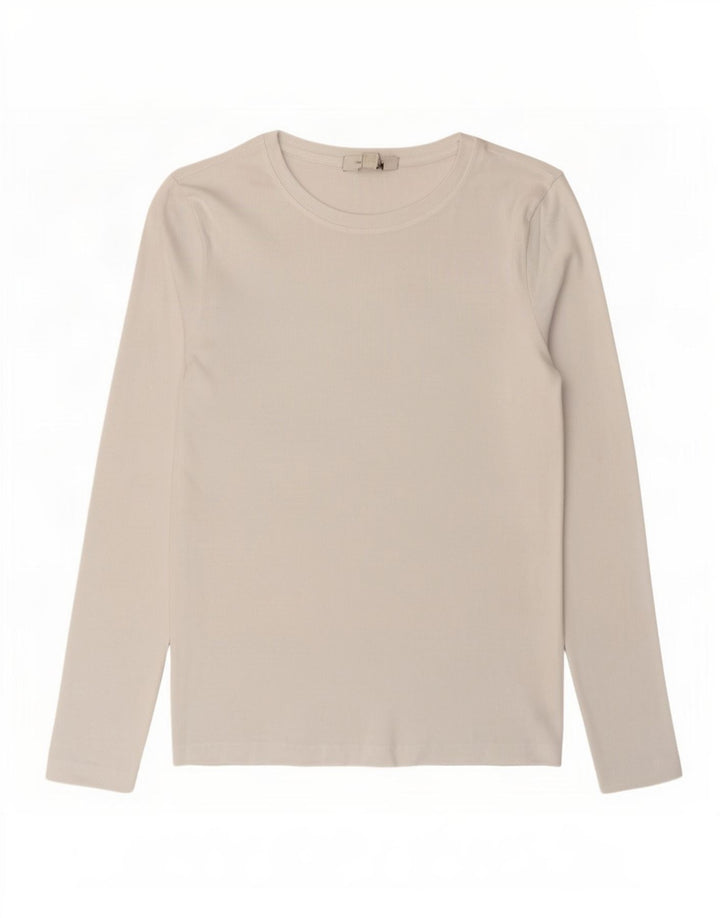Marks & Spencer Top para mujer de manga larga UK 10 Small White Cotton