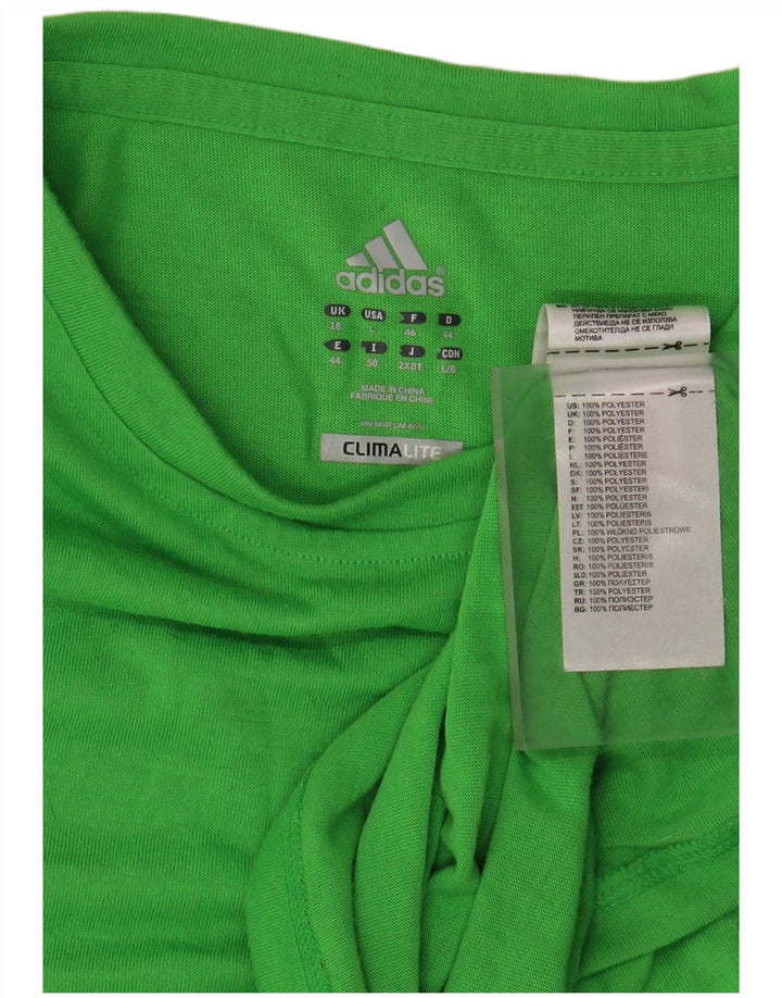 Camiseta ADIDAS Climalite para mujer UK 40 XL Poliéster verde