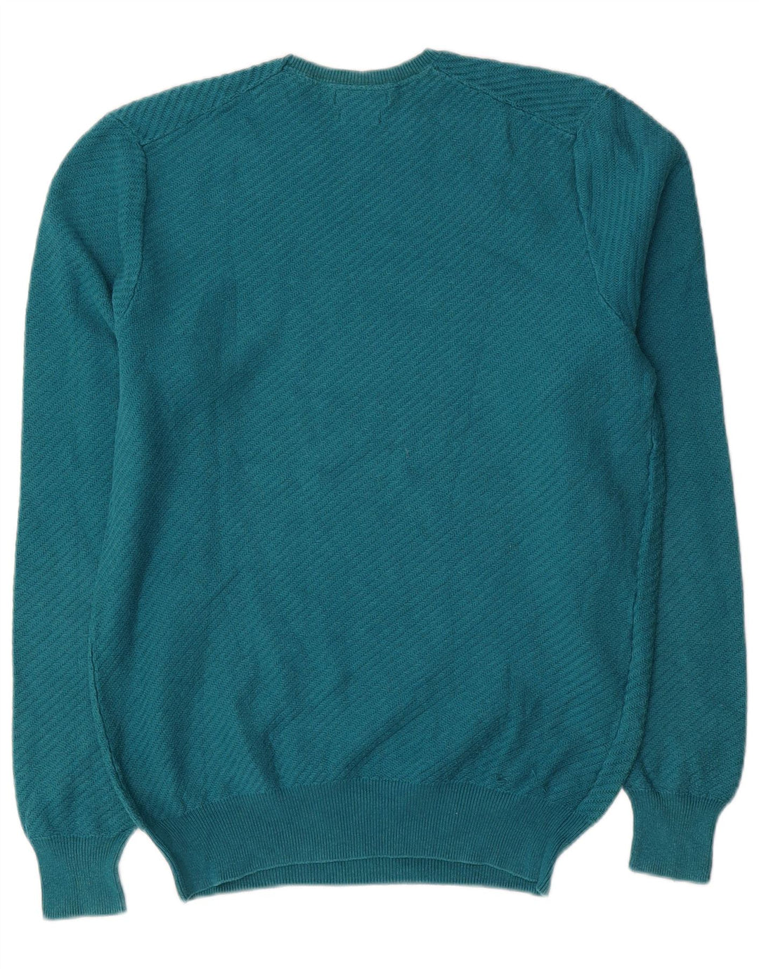 Jersey Massimo Dutti Hombre Cuello Redondo Algodón Azul Medio