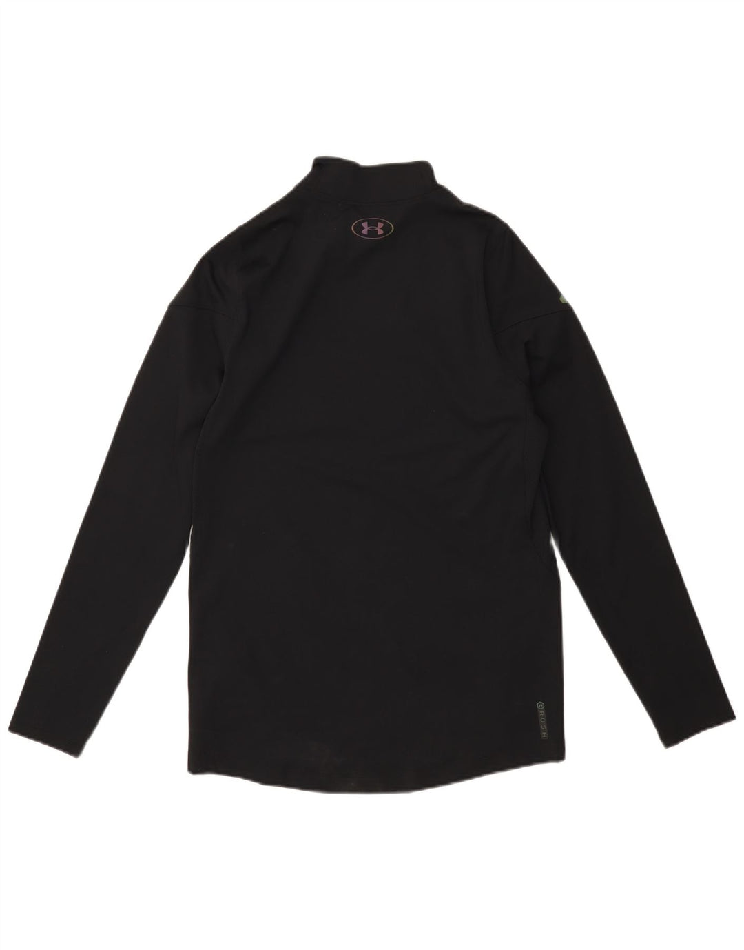 UNDER ARMOUR Camiseta Cold Gear para hombre de manga larga, poliéster negro pequeño