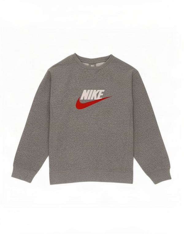 Nike Boys Graphic Sudadera Jumper 12-13 años Grande Gris Algodón
