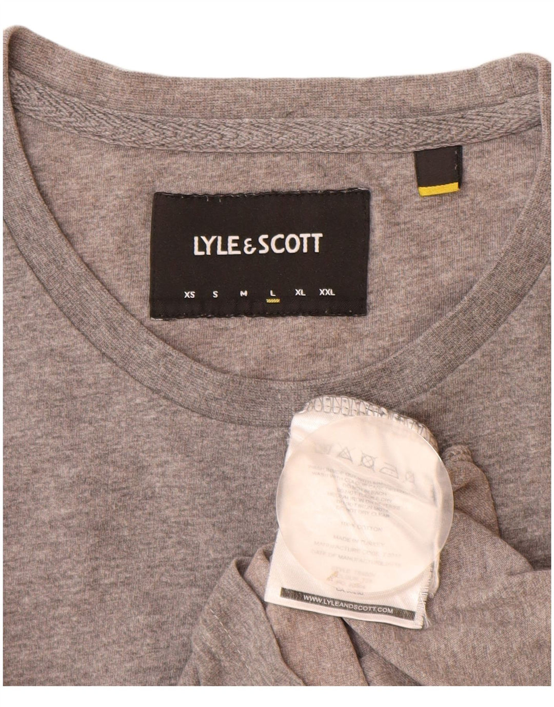 Lyle & Scott - Camiseta para hombre, talla grande, algodón gris