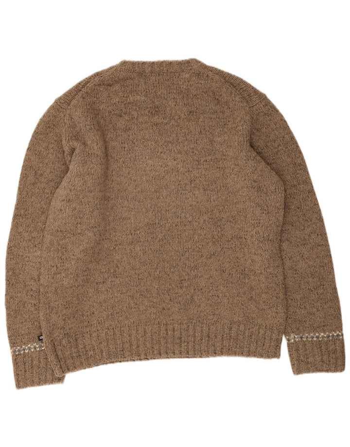 Marks & Spencer - Jersey de cuello redondo para hombre, color azul, talla grande, color marrón