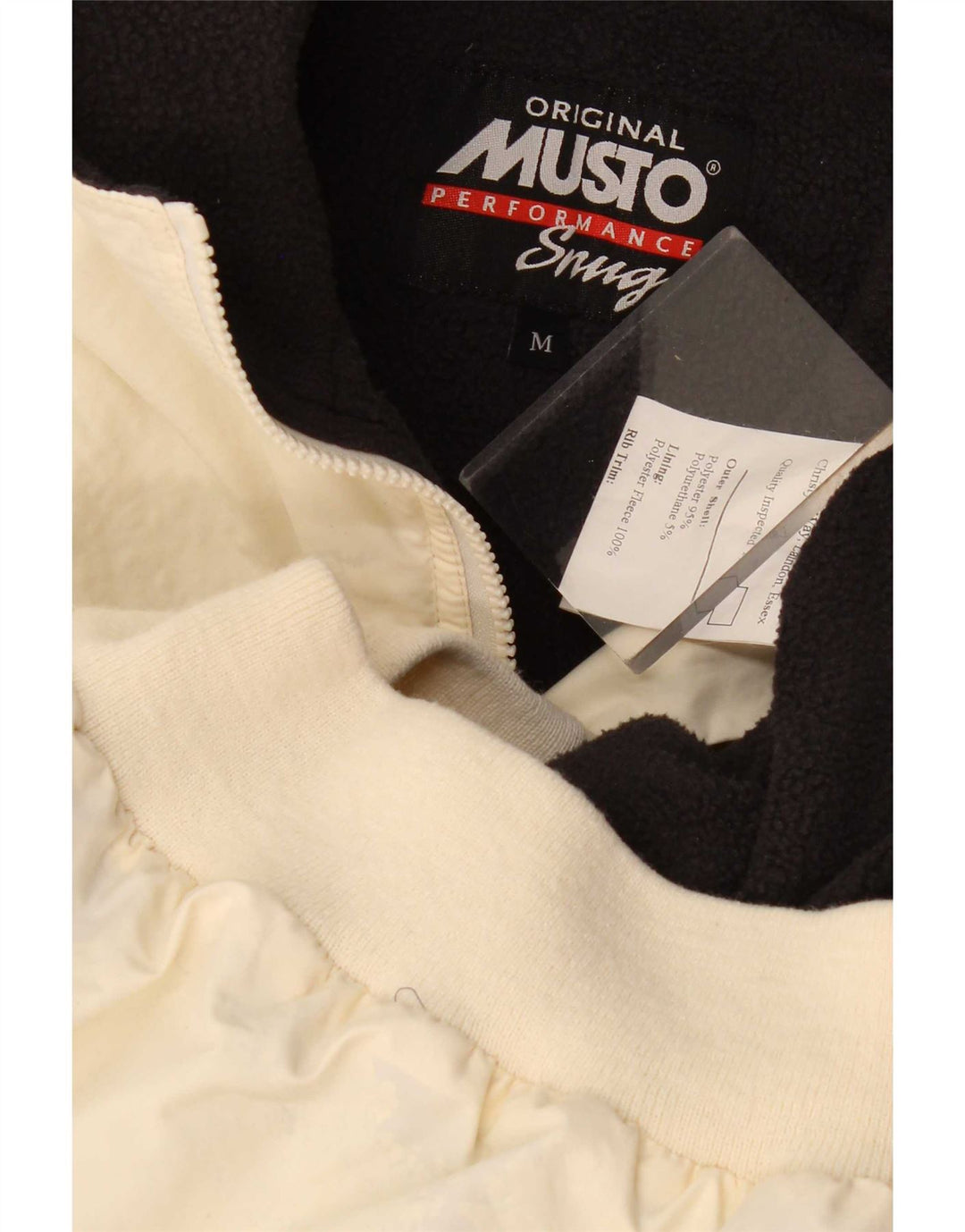 Musto Chaqueta Bomber para Hombre UK 38 Mediano Blanco Roto Poliéster
