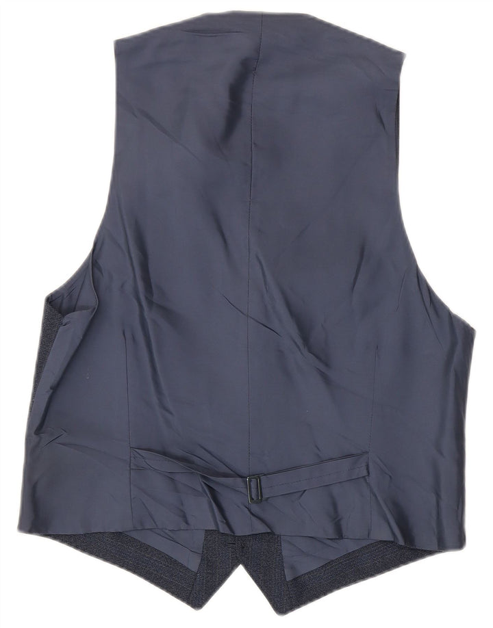 Chaleco vintage para hombre pequeño azul marino a rayas