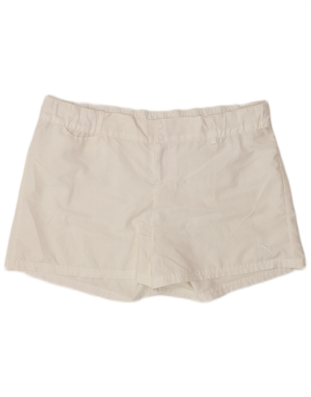 PUMA Pantalones cortos casuales para mujer UK 16 Large W34 Blanco