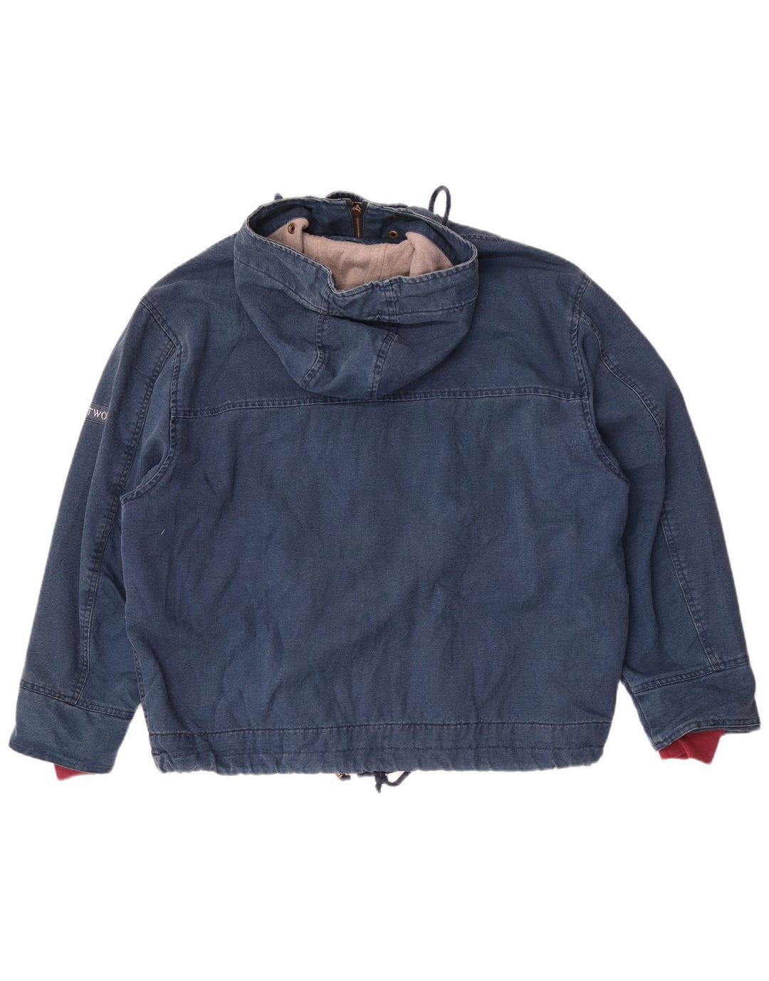 Segunda parte Chaqueta bomber holgada con capucha para hombre UK 36 Small Blue