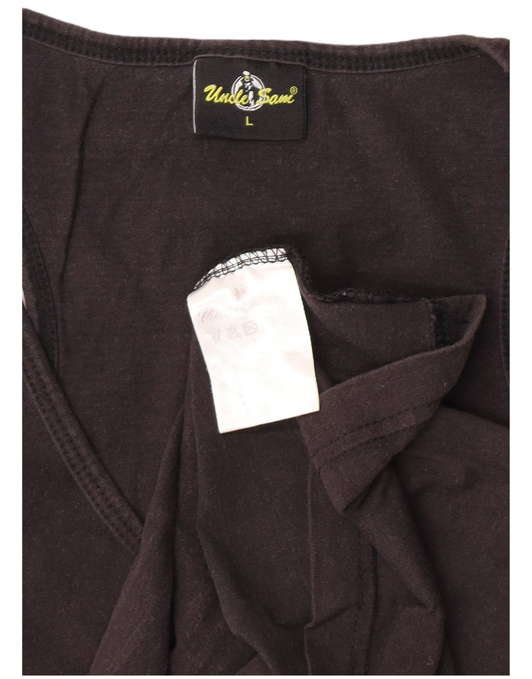 Tío Sam Camiseta sin mangas estampada para niños 15-16 años Grande Algodón negro