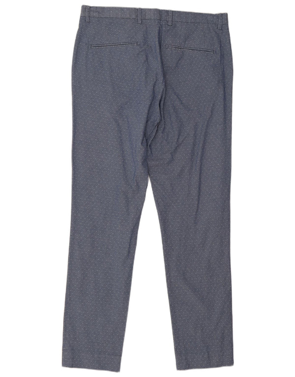 Scotch & Soda Pantalón casual ajustado para hombre W34 L34 Algodón con lunares azules
