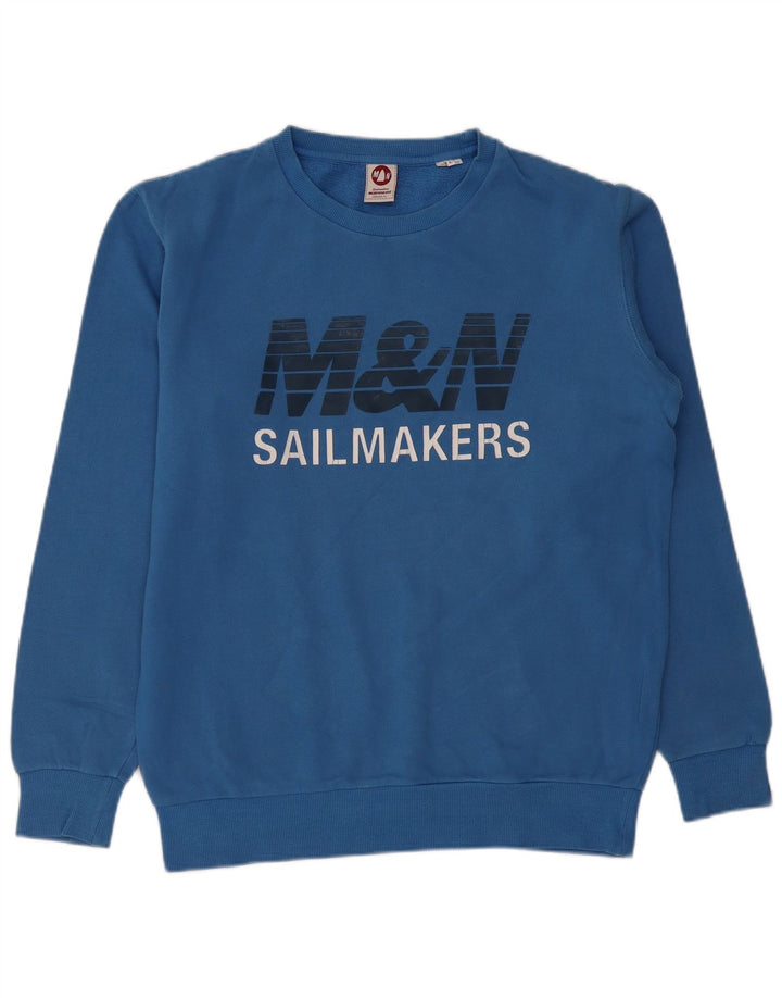 MURPHY & NYE Mens Sailmakers Graphic Sudadera Jumper Grande Azul