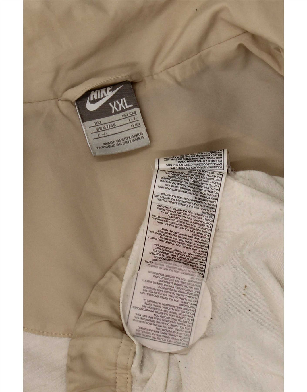 Nike - Chaqueta de chándal para hombre, talla 47/48, 2XL, color beige, poliéster