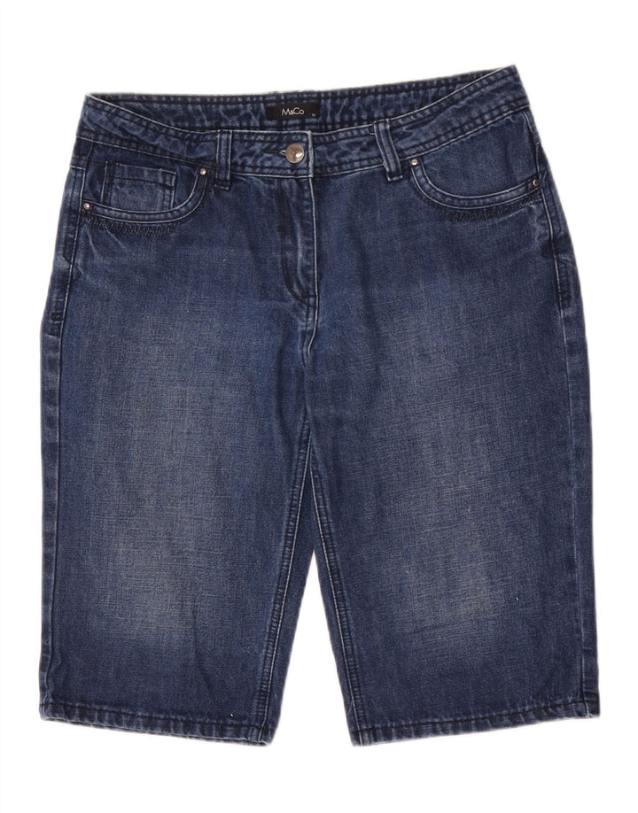 M&CO Pantalones cortos de mezclilla para mujer US 10 grande W32 algodón azul