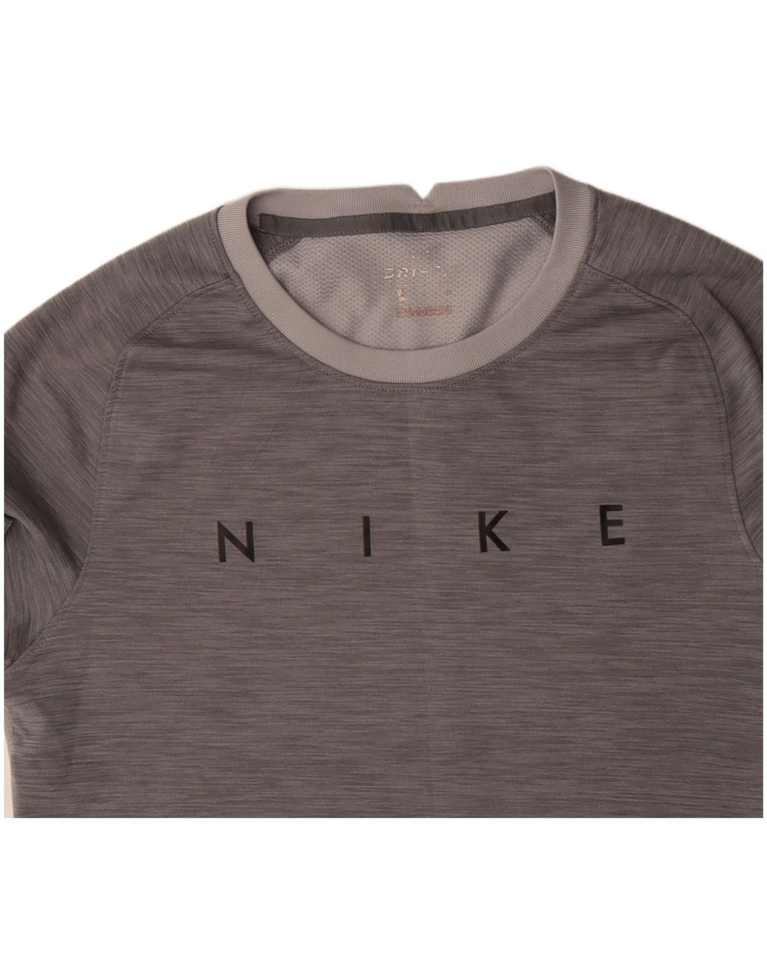 NIKE Camiseta Dri Fit Graphic para Hombre Top Pequeño Gris Colorblock Poliéster