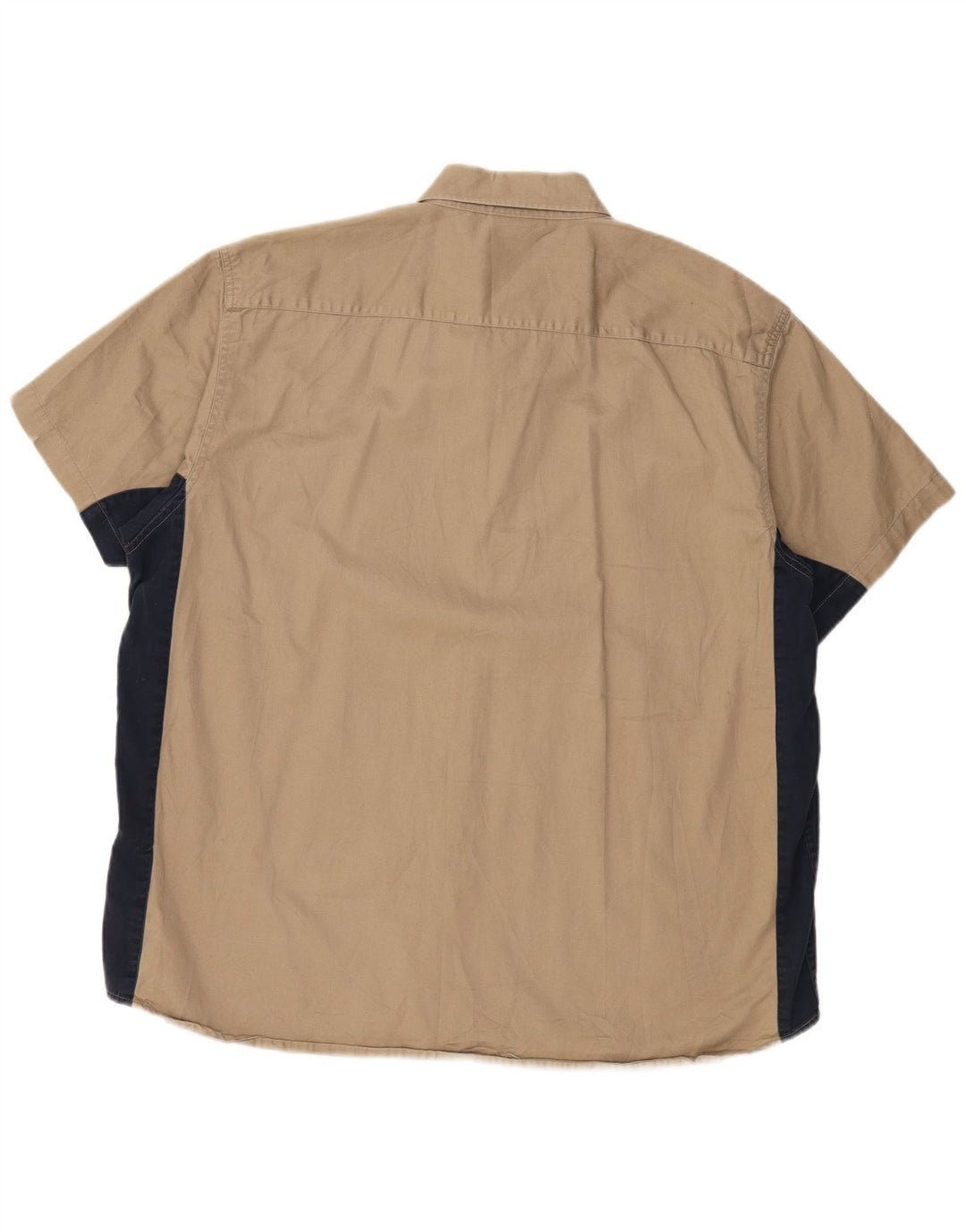 DICKIES Camisa de manga corta para hombre 2XL Algodón color block beige