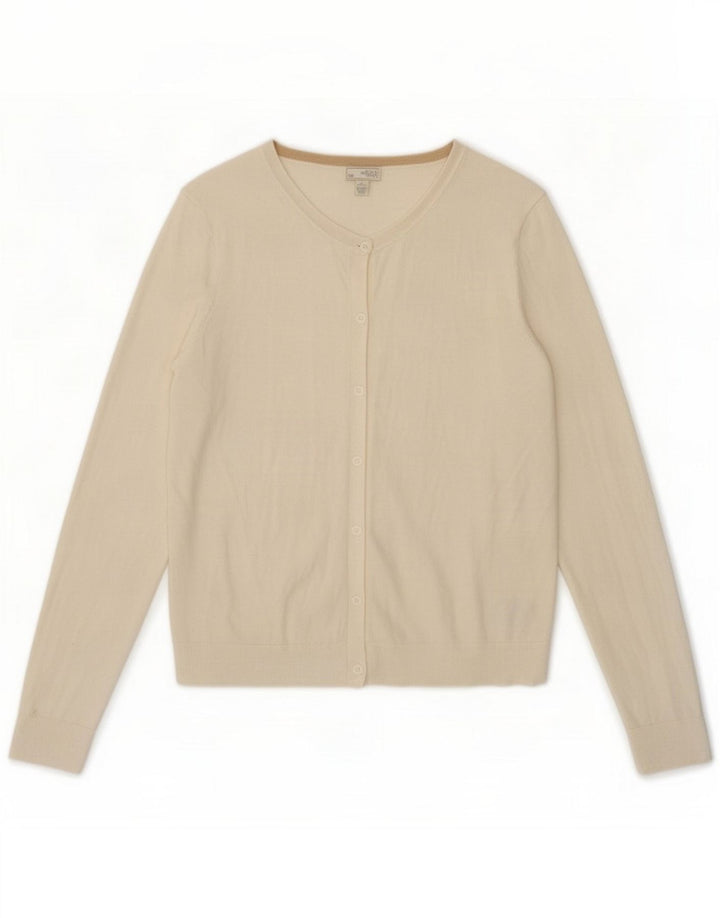 Gap Suéter tipo cárdigan para mujer UK 42 Algodón blanco mediano