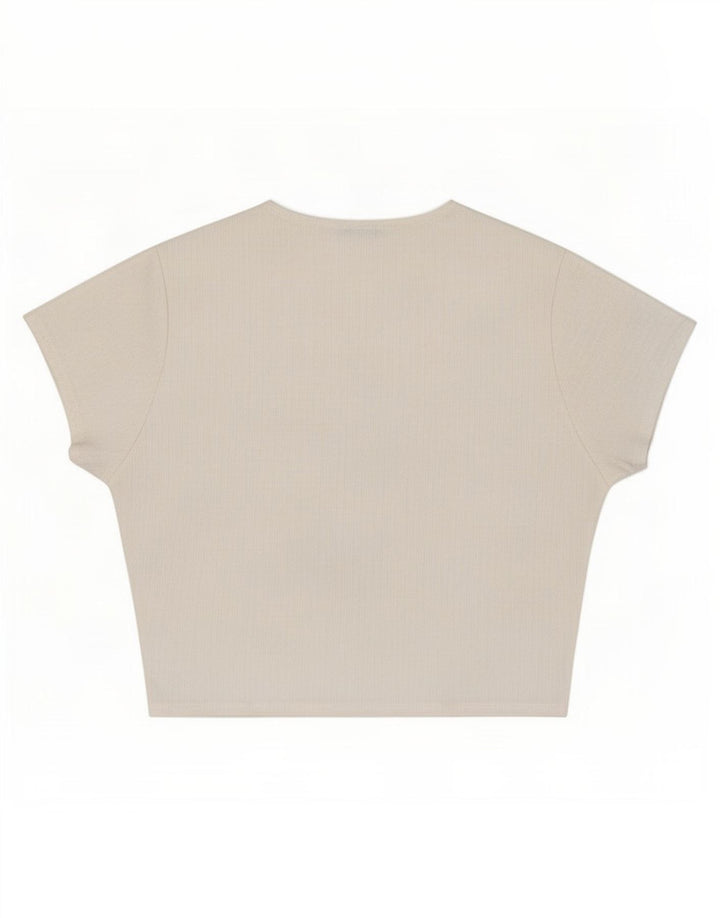 Zara Mujer Blusa Top UK 44 Medio Blanco Poliéster