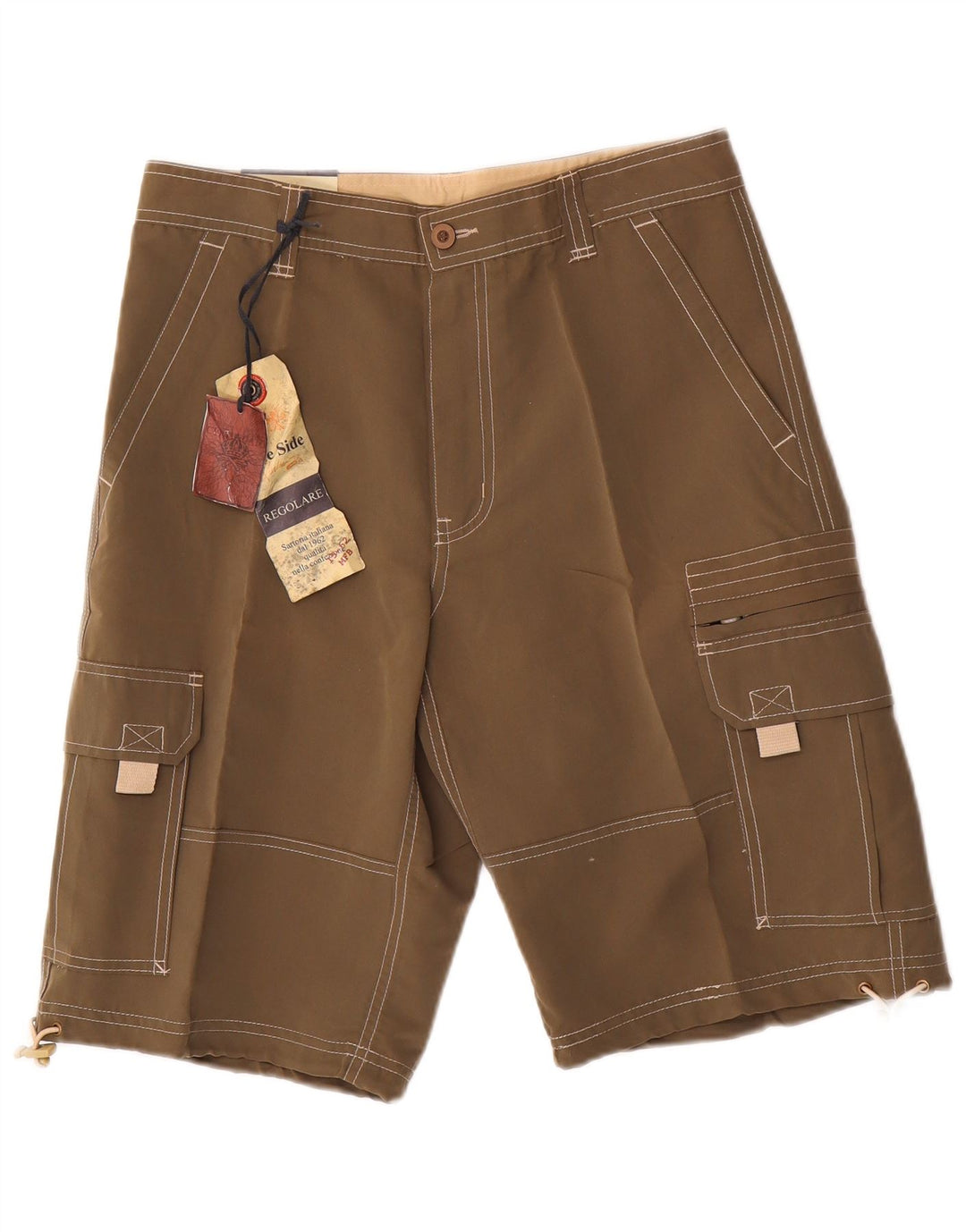 Pantalones cortos cargo para hombre Blue Side Poliéster caqui mediano W30