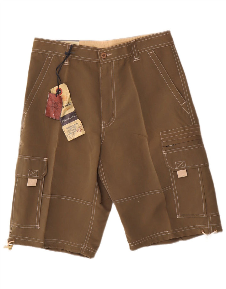 Pantalones cortos cargo para hombre Blue Side Poliéster caqui mediano W30