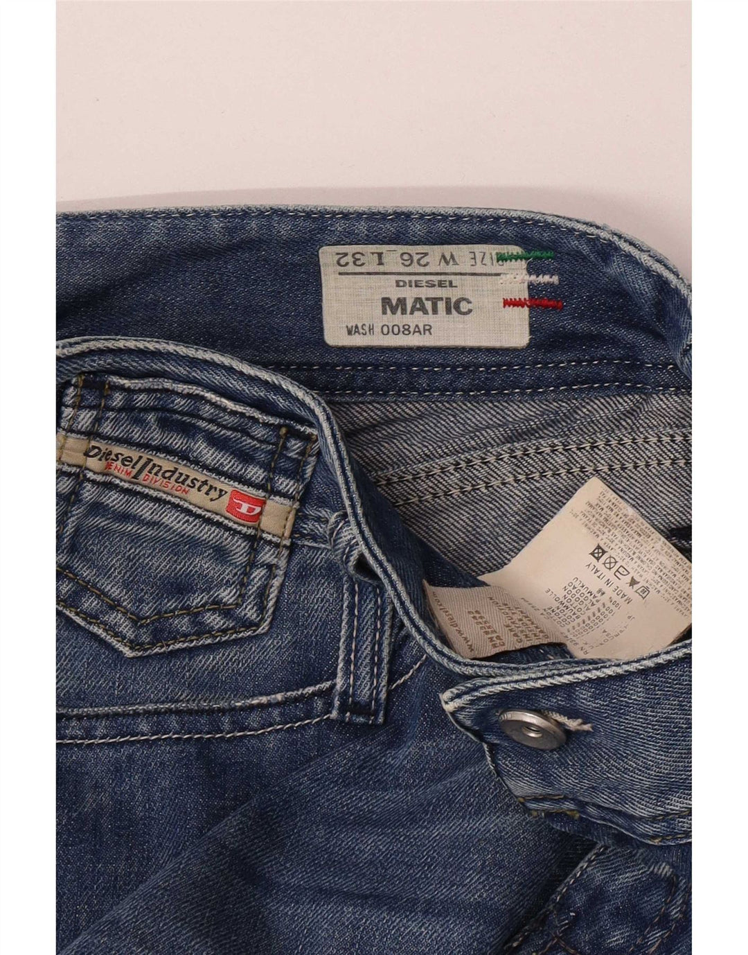 Diesel Mujer Matic Vaqueros Slim Desgastados W26 L32 Algodón Azul