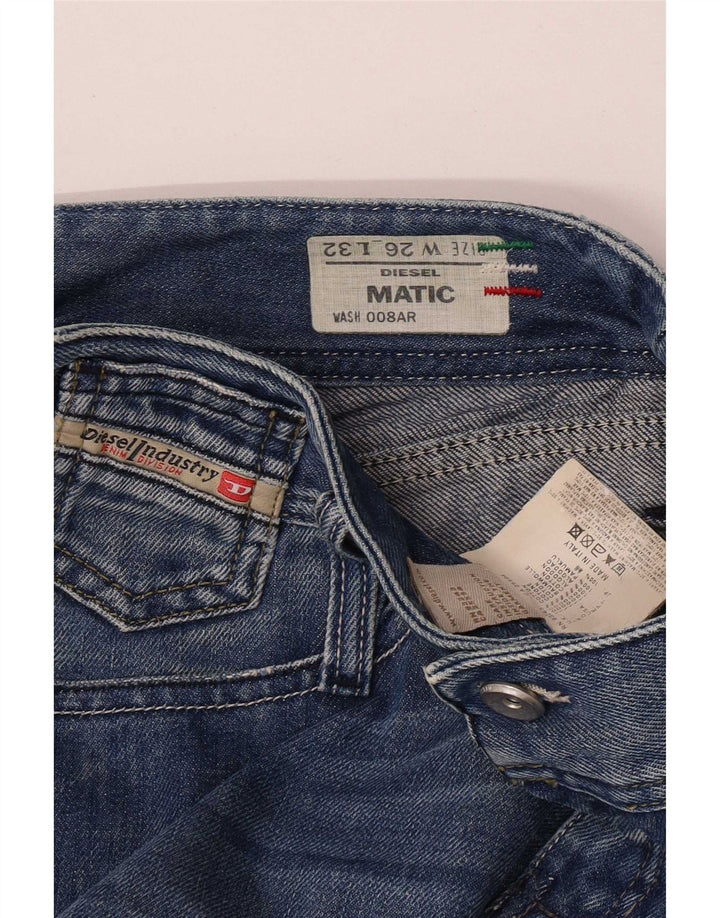 Diesel Mujer Matic Vaqueros Slim Desgastados W26 L32 Algodón Azul