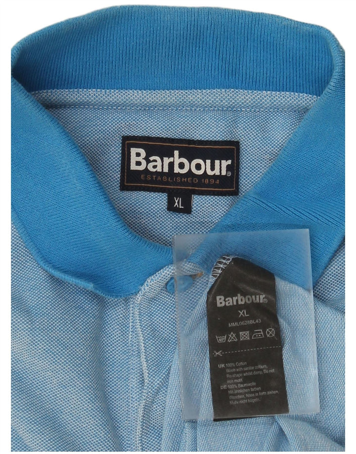 Barbour Polo Hombre XL Algodón Azul